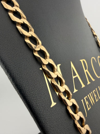 9ct Gold Curb Chain 22.5" 9mm 50g