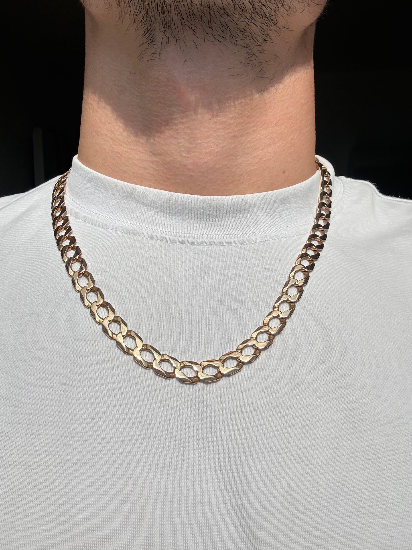 9ct Gold Curb Chain 22.5" 9mm 50g