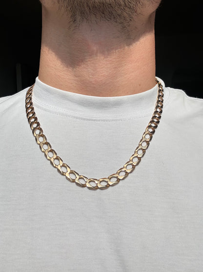 9ct Gold Curb Chain 22.5" 9mm 50g