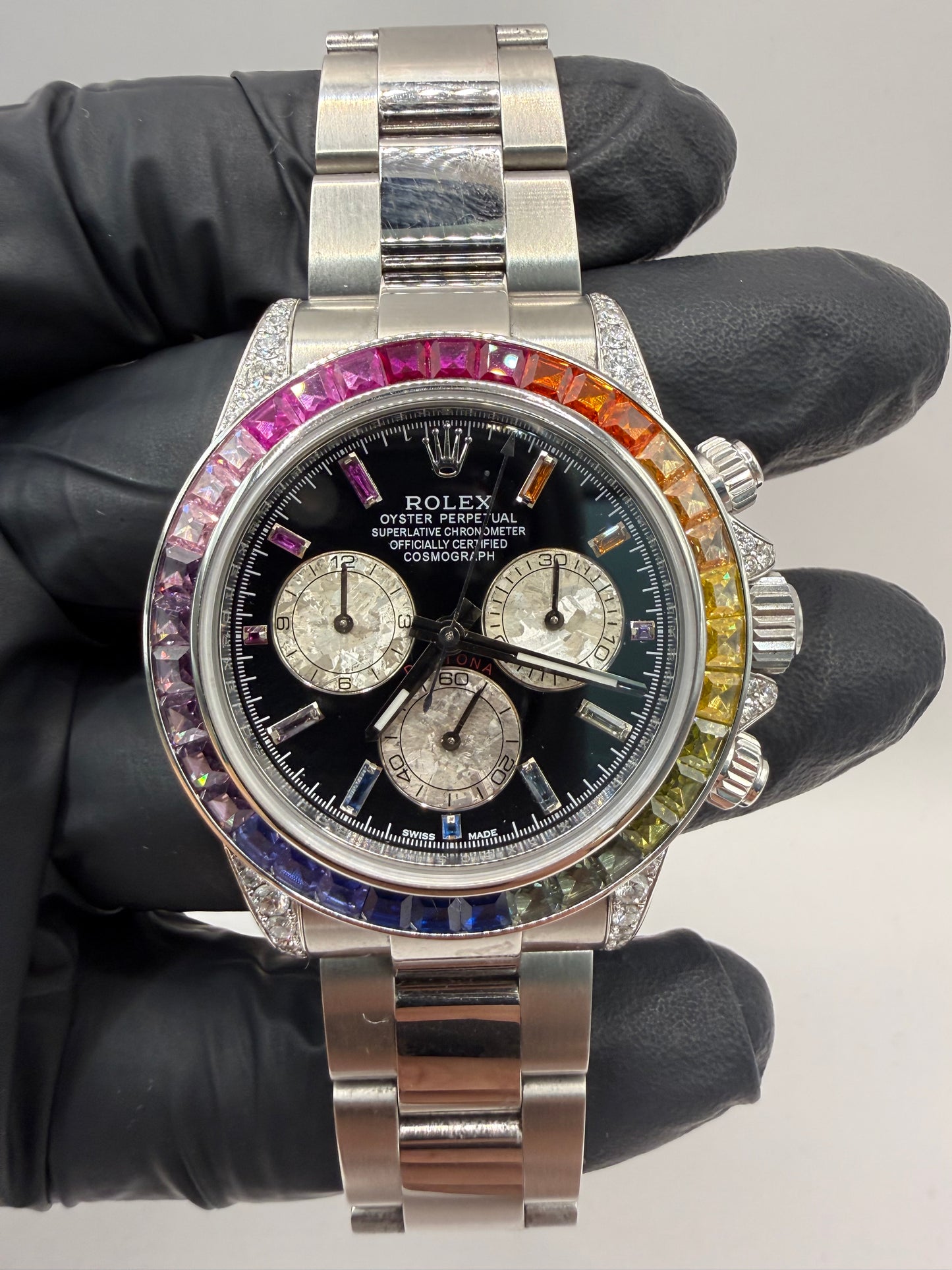 Rolex Daytona Rainbow 40mm 116520 2014 Customised Diamond Set