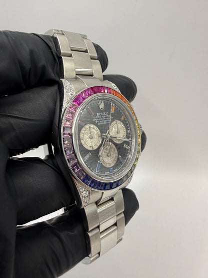 Rolex Daytona Rainbow 40mm 116520 2014 Customised Diamond Set