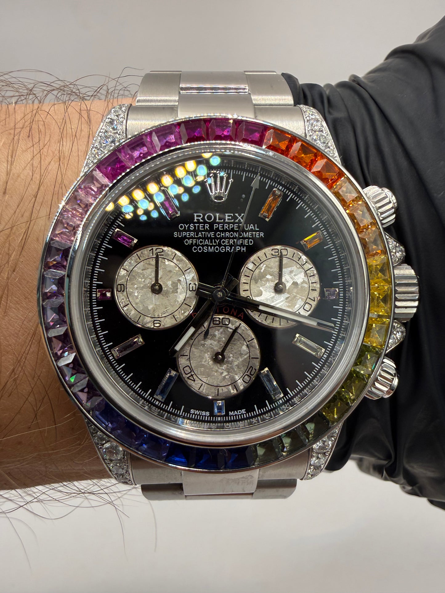 Rolex Daytona Rainbow 40mm 116520 2014 Customised Diamond Set