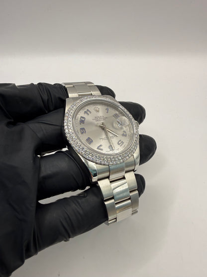 Rolex Datejust II 41mm 116300 2015 Diamond Set Bezel & Oyster Bracelet