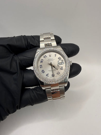 Rolex Datejust II 41mm 116300 2015 Diamond Set Bezel & Oyster Bracelet