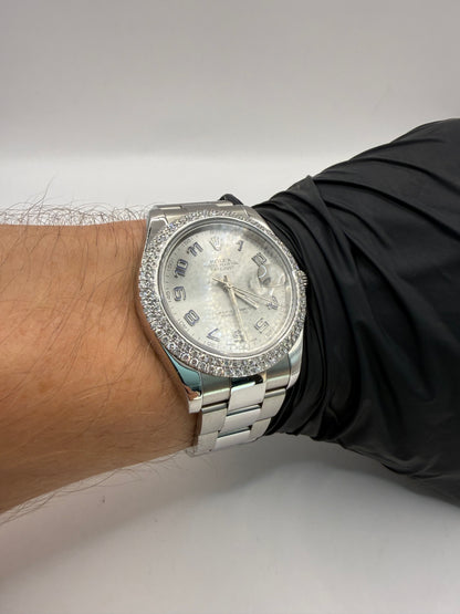 Rolex Datejust II 41mm 116300 2015 Diamond Set Bezel & Oyster Bracelet
