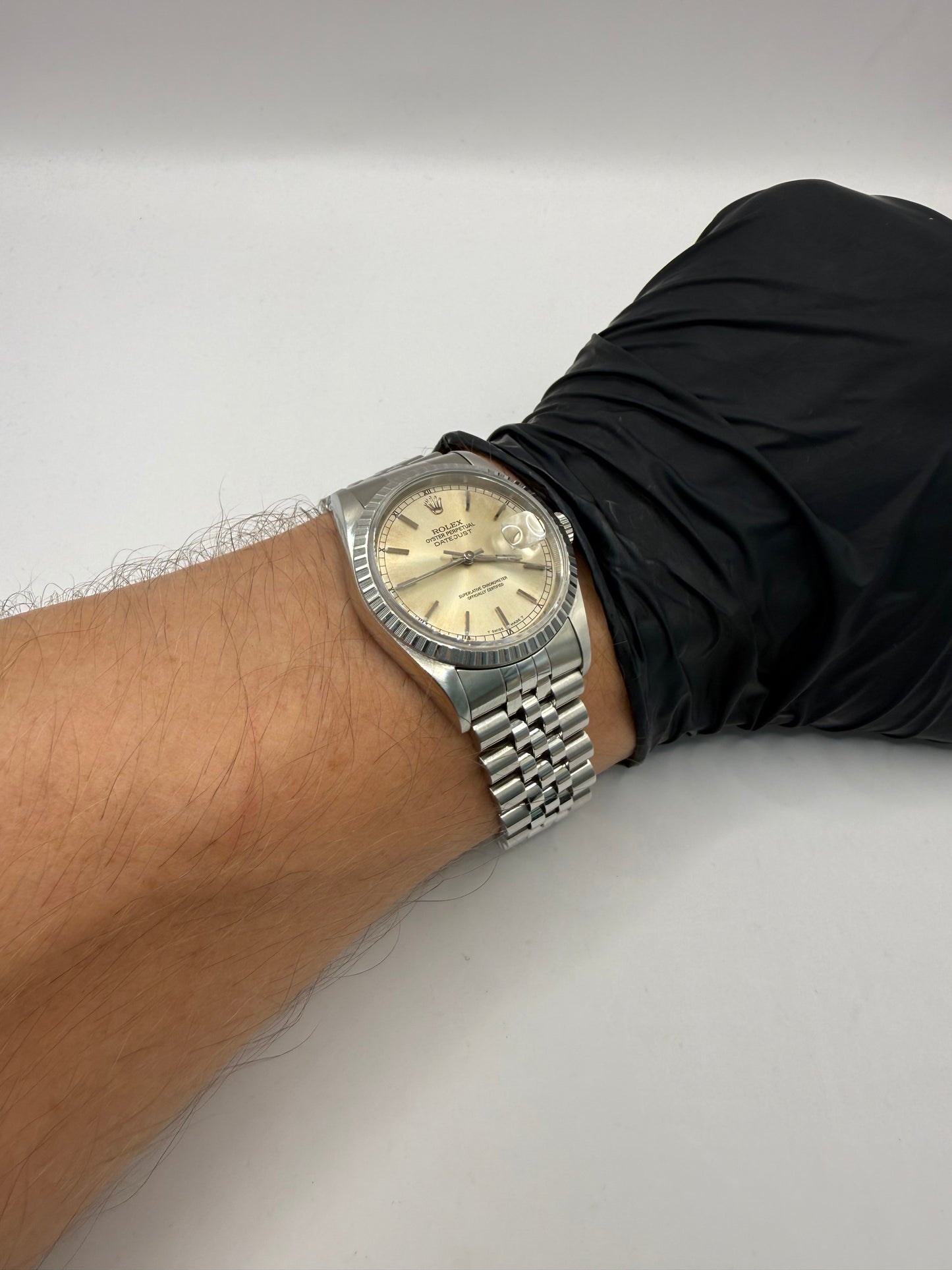 Rolex Datejust 36mm 16220 1994 Silver Baton Dial