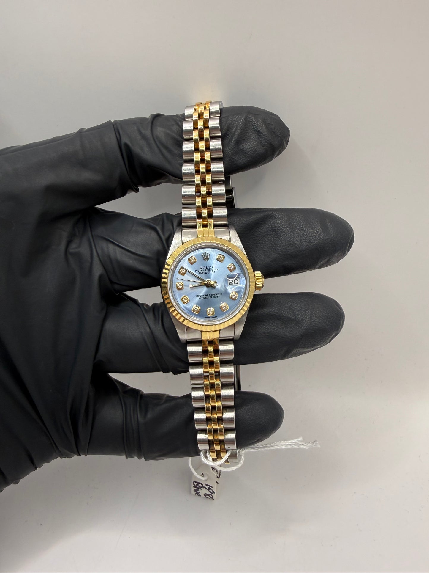 Rolex Datejust 26mm 69173 1984 Sky Blue Diamond Dot Dial