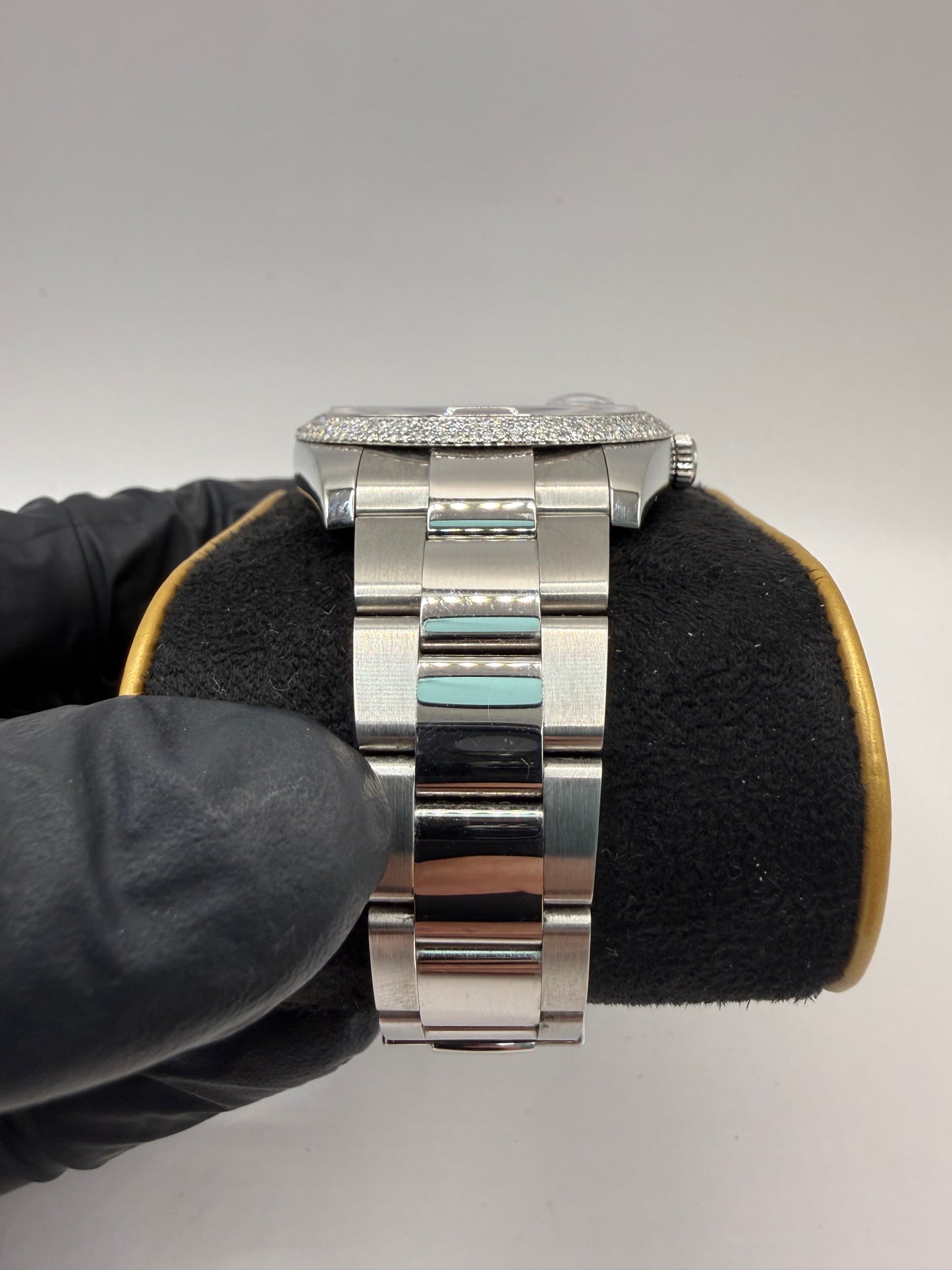 Rolex Datejust 41mm 126300 2021 Custom Ice Blue Arabic Dial & Oyster Bracelet