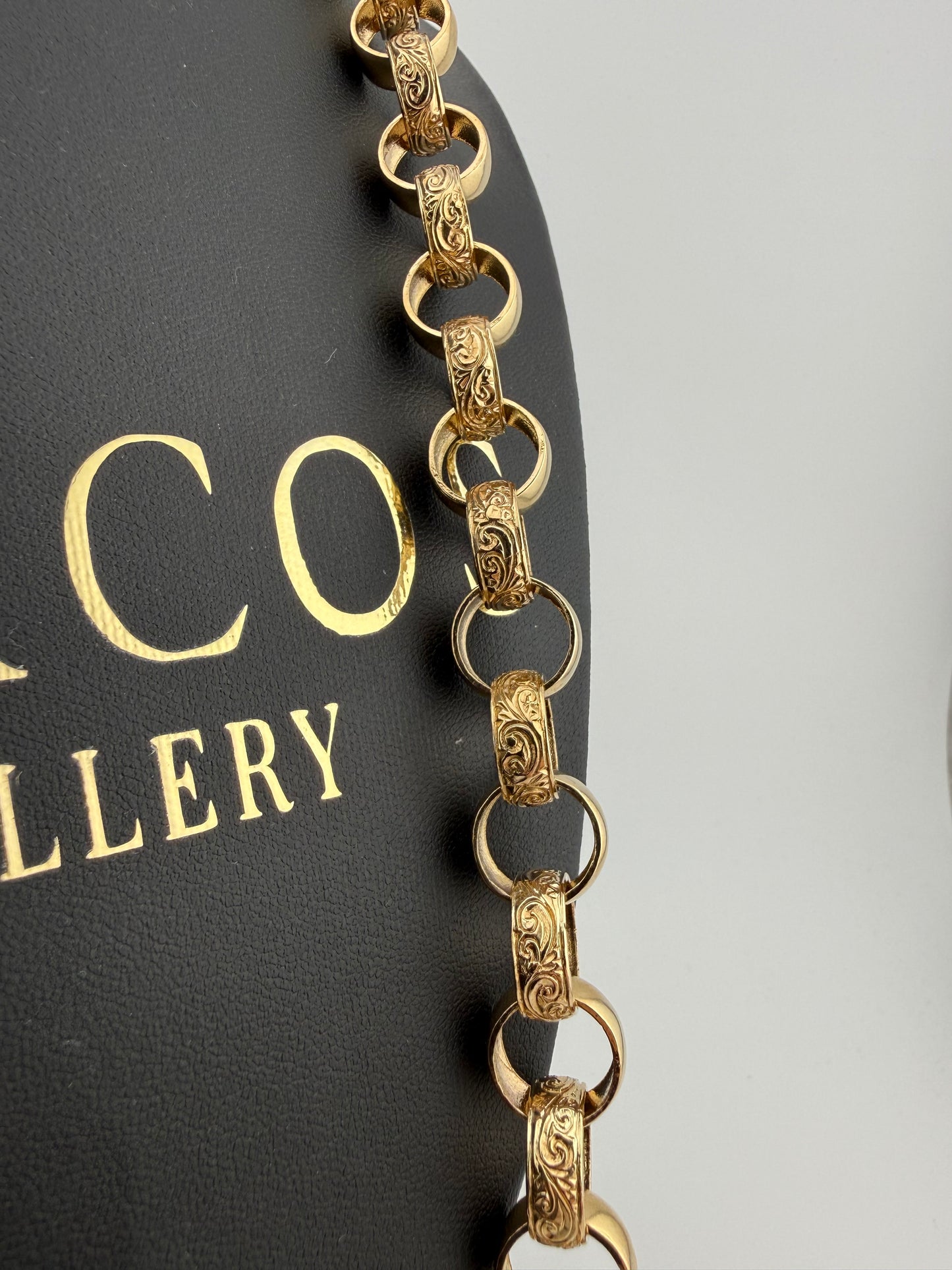 9ct Gold Belcher Chain 26.25" 13.5mm 103.51g