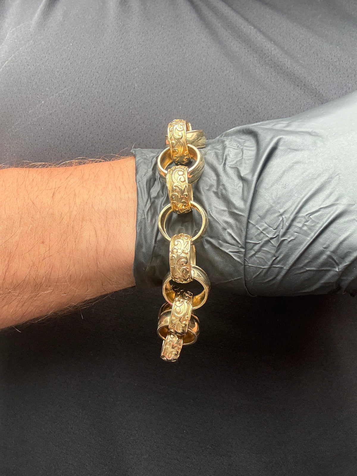 9ct Gold Belcher Bracelet 10.25" 19mm 69.8g