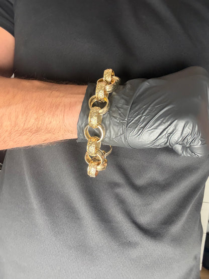 9ct Gold Belcher Bracelet 10.25" 19mm 69.8g