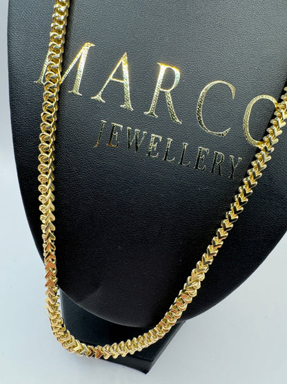 9ct Solid Gold Franko Chain
