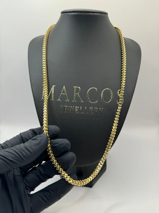 9ct Solid Gold Franko Chain