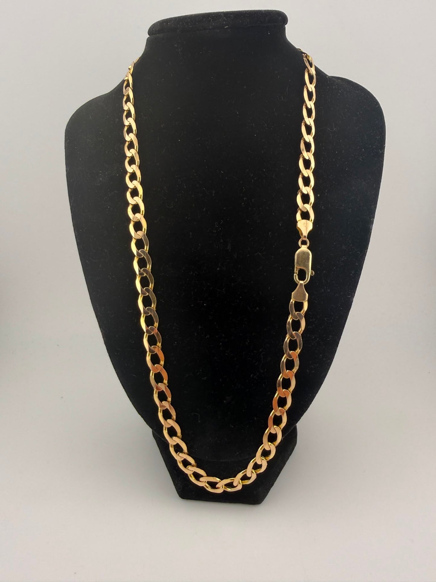 9ct Gold Curb Chain 20.5" 7mm 25g