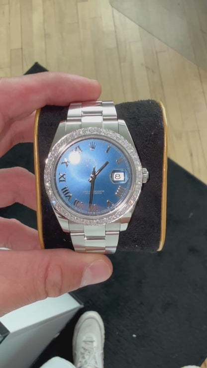 Rolex Datejust 41mm 126300 2022 Azzurro Blue Roman Numeral Dial
